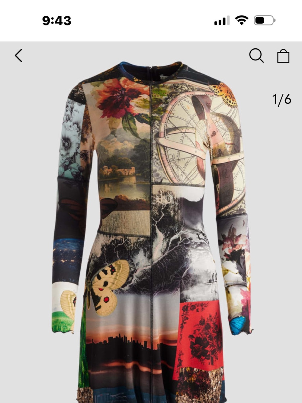 Alice + Olivia Multicolor Paneled Flare Mini Dress